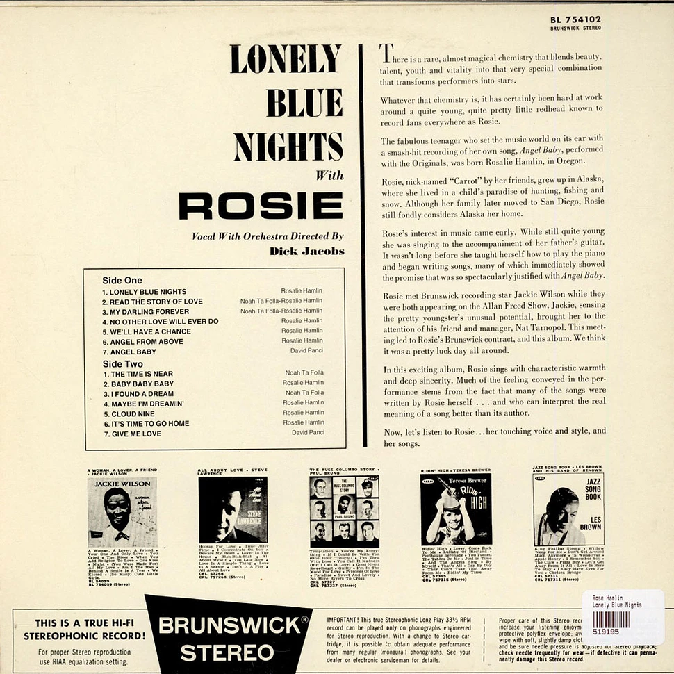 Rose Hamlin - Lonely Blue Nights