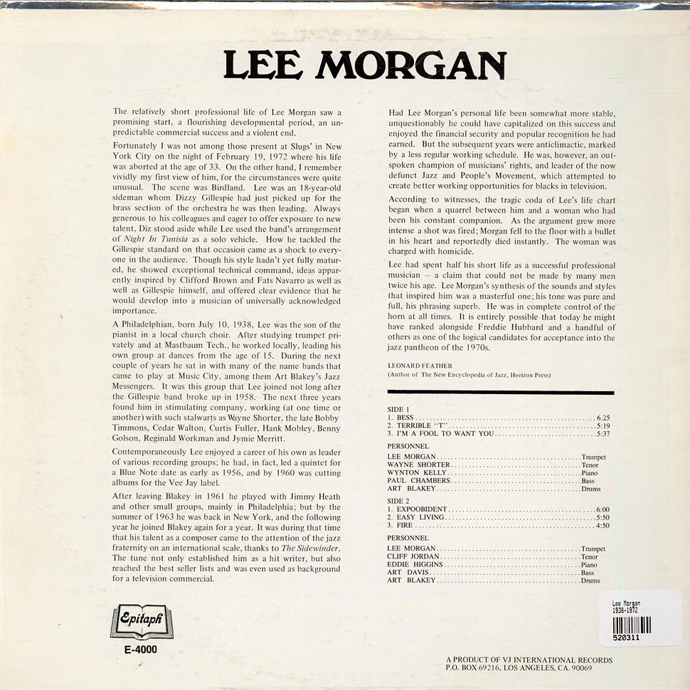 Lee Morgan - Lee Morgan 1938-1972