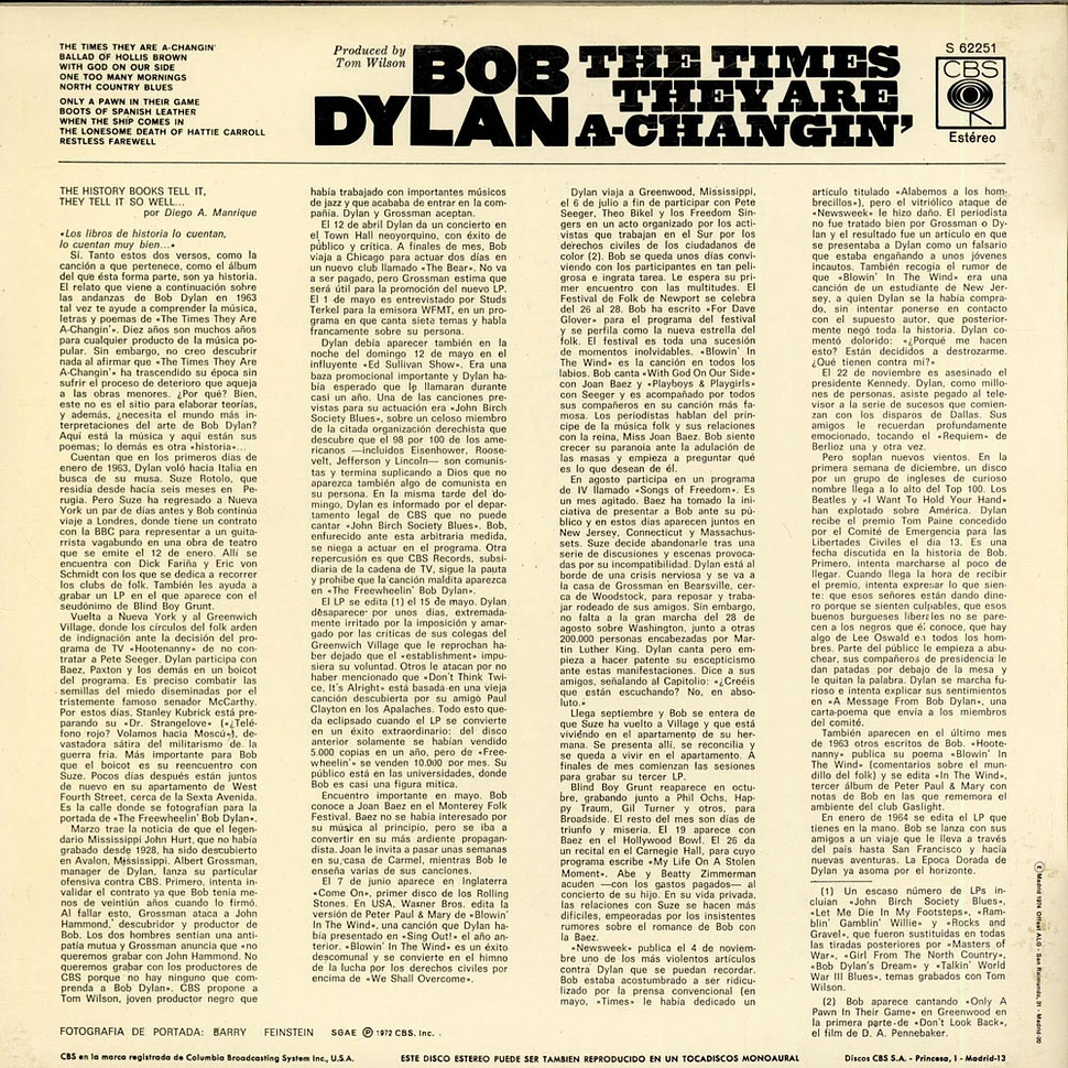 Bob Dylan - The Times They Are A-Changin'