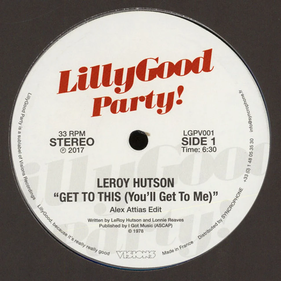 Leroy Hutson & Michael Gregory Jackson - Get To This / Risin Up Alex Attias Edit
