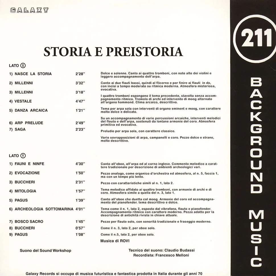 Rovi (Piero Umiliani) - Storia E Preistoria