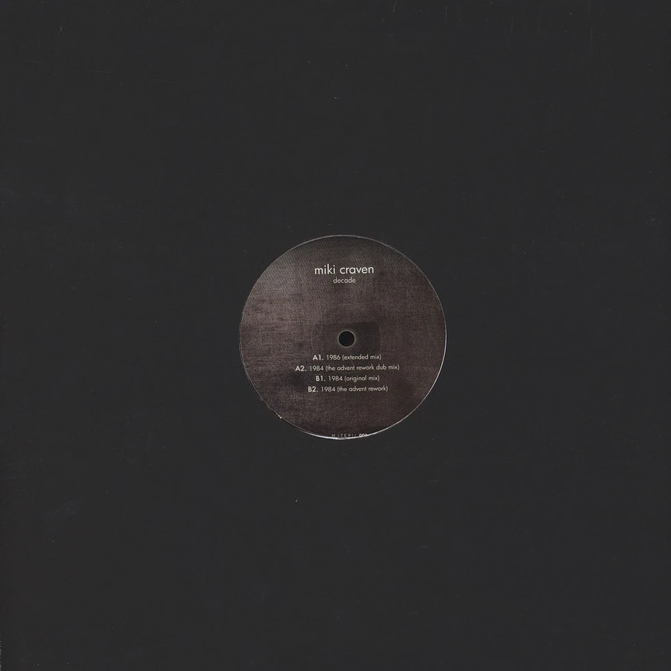 Miki Craven - Decade EP The Advent Remixes