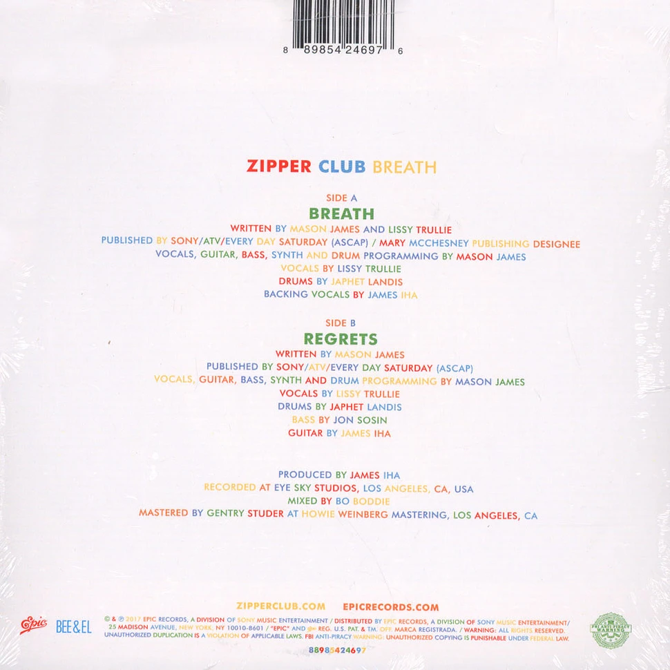 Zipper Club - Breath / Regrets