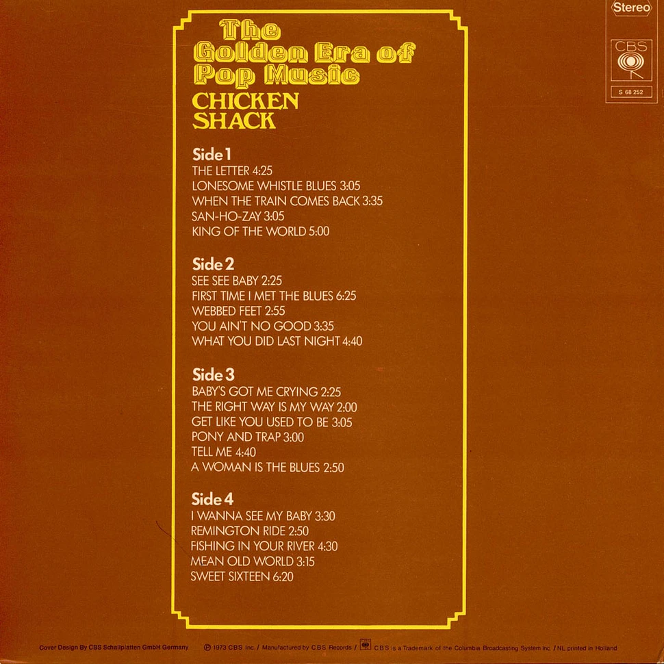 Chicken Shack - The Golden Era Of Pop Music