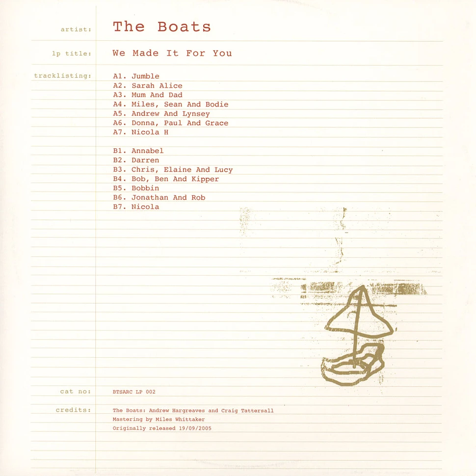 The Boats - We Made It For You