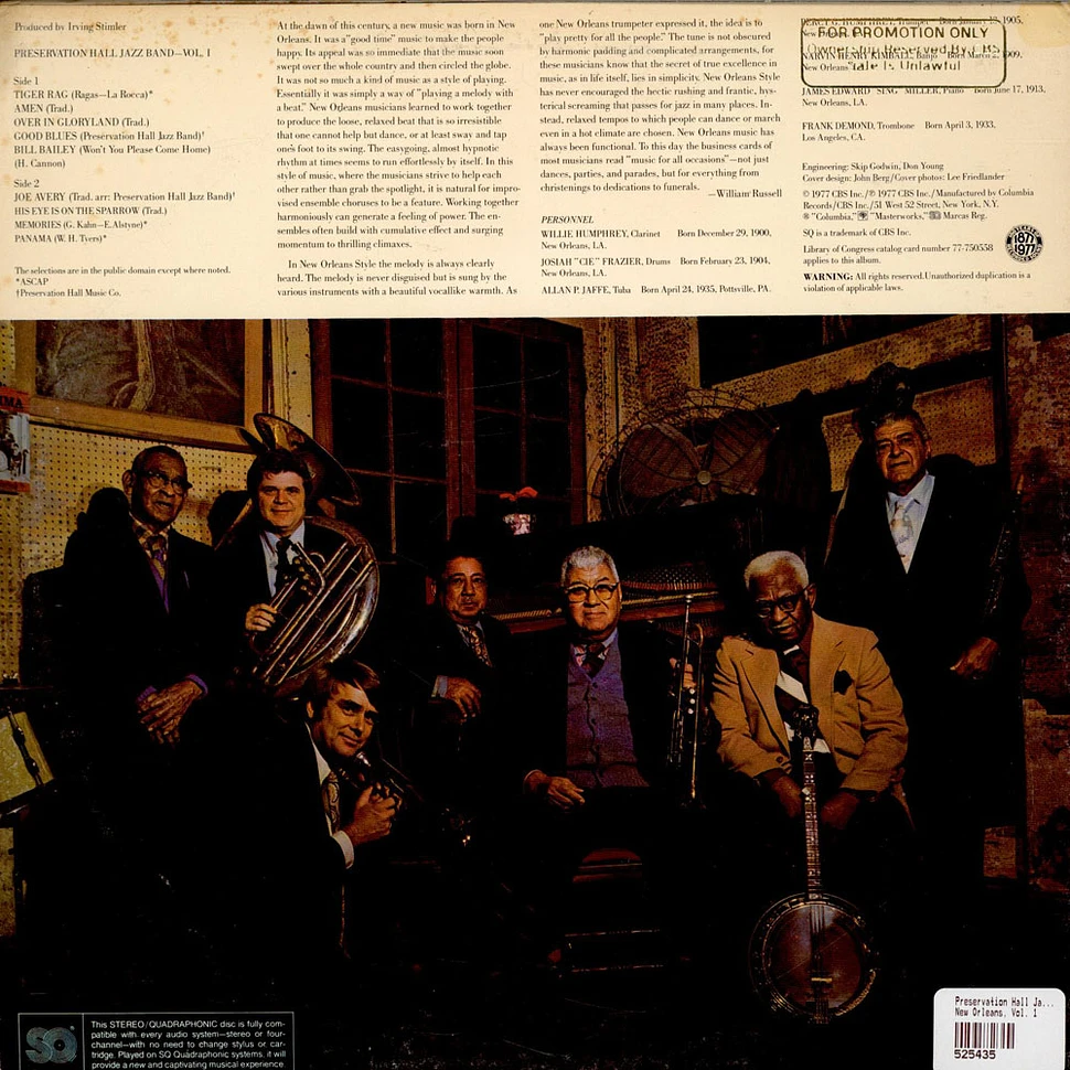 Preservation Hall Jazz Band - New Orleans, Vol. 1