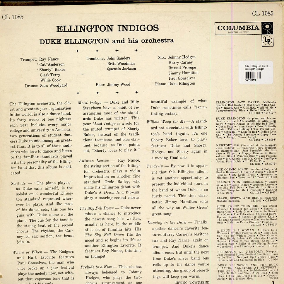 Duke Ellington And His Orchestra - Ellington Indigos