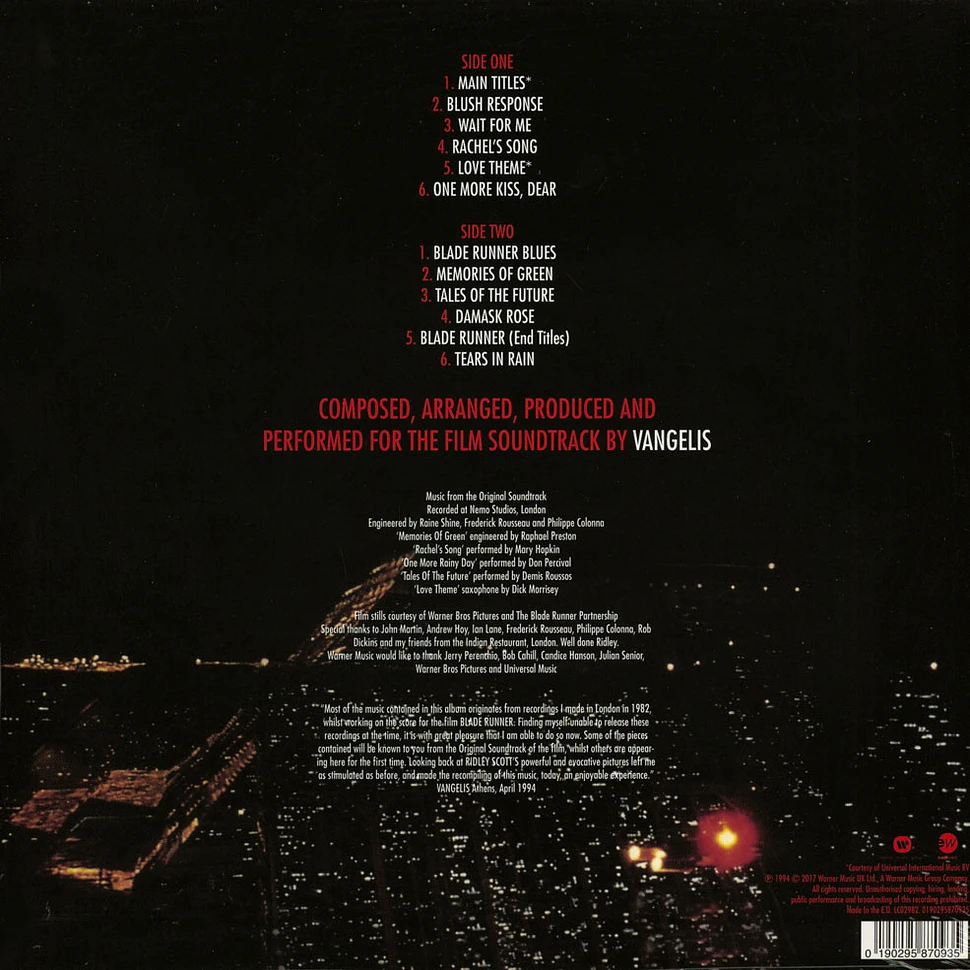 Vangelis - OST Bladerunner Picture Disc Edition