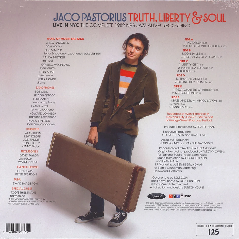 Jaco Pastorius - Truth, Liberty & Soul - Live In NYC: The Complete 1982 NPR Jazz Alive! Recording