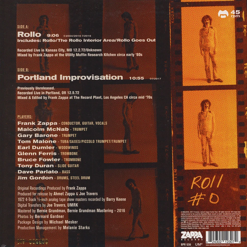 Frank Zappa - Rollo / Portland Improvisation
