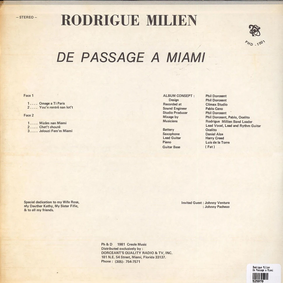 Rodrigue Milien - De Passage a Miami