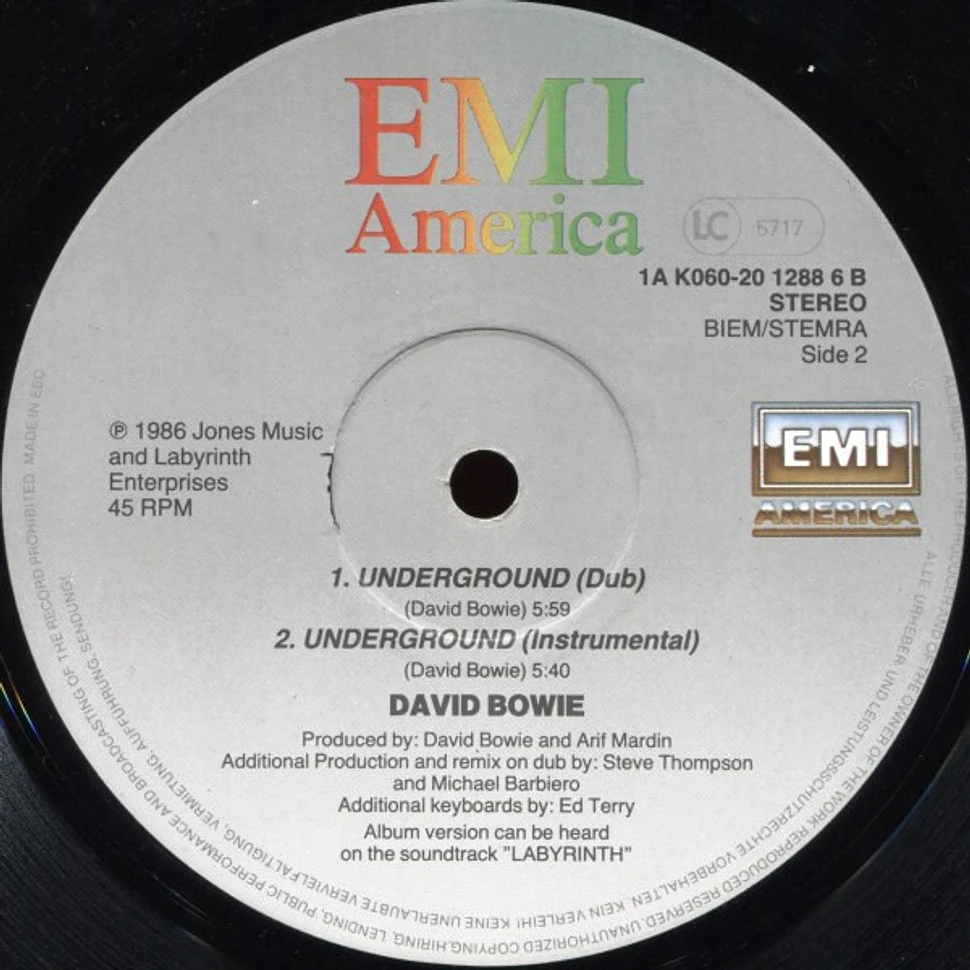 David Bowie - Underground (Extended Dance Mix)