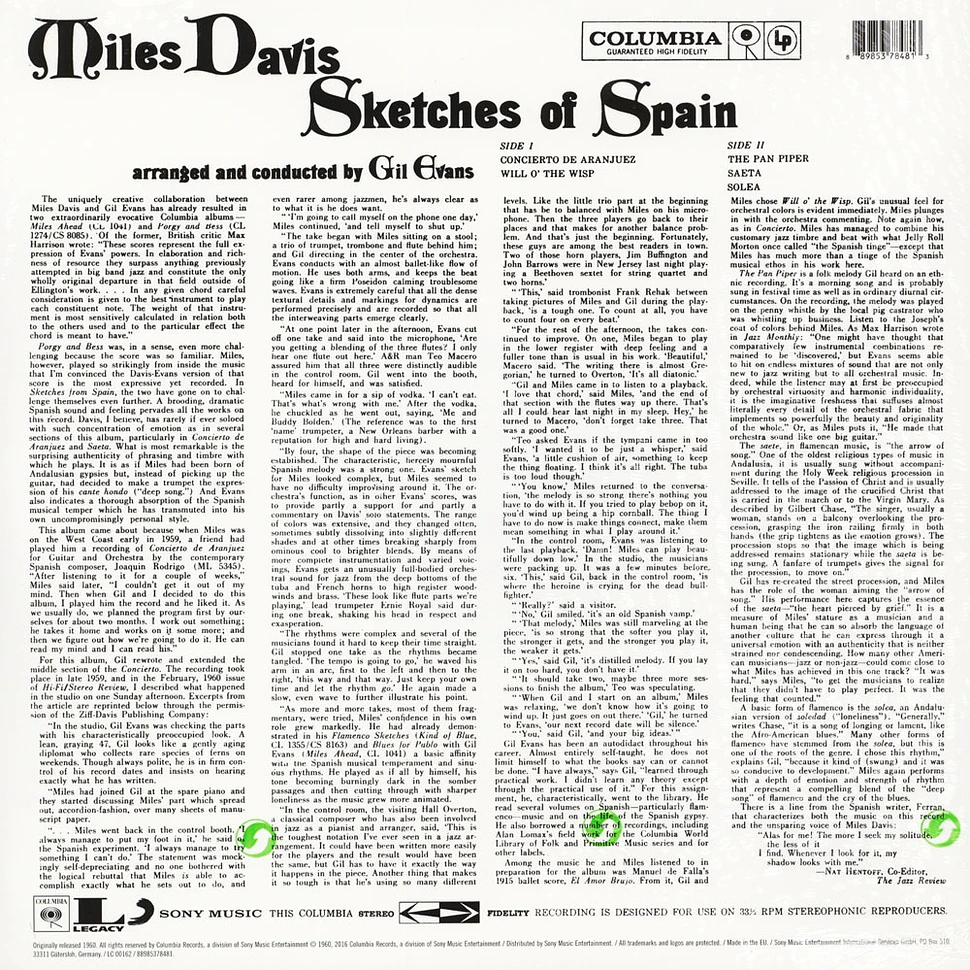 Miles Davis - Sketches Of Spain Yellow Vinyl Edition