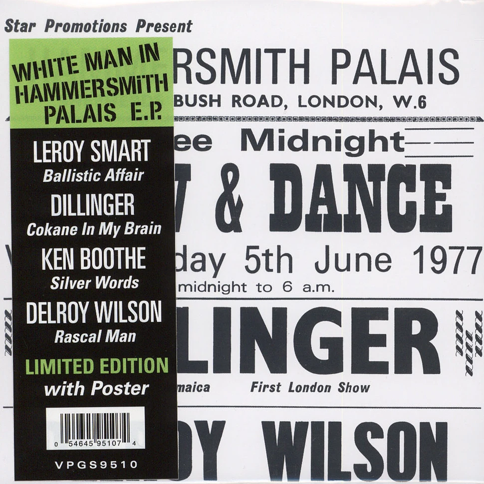 Leroy Smart / Dillinger / Ken Boothe /Delroy - White Man At Hammersmith Palais EP