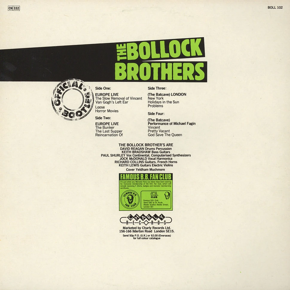 The Bollock Brothers - Live Performances - Official Bootleg