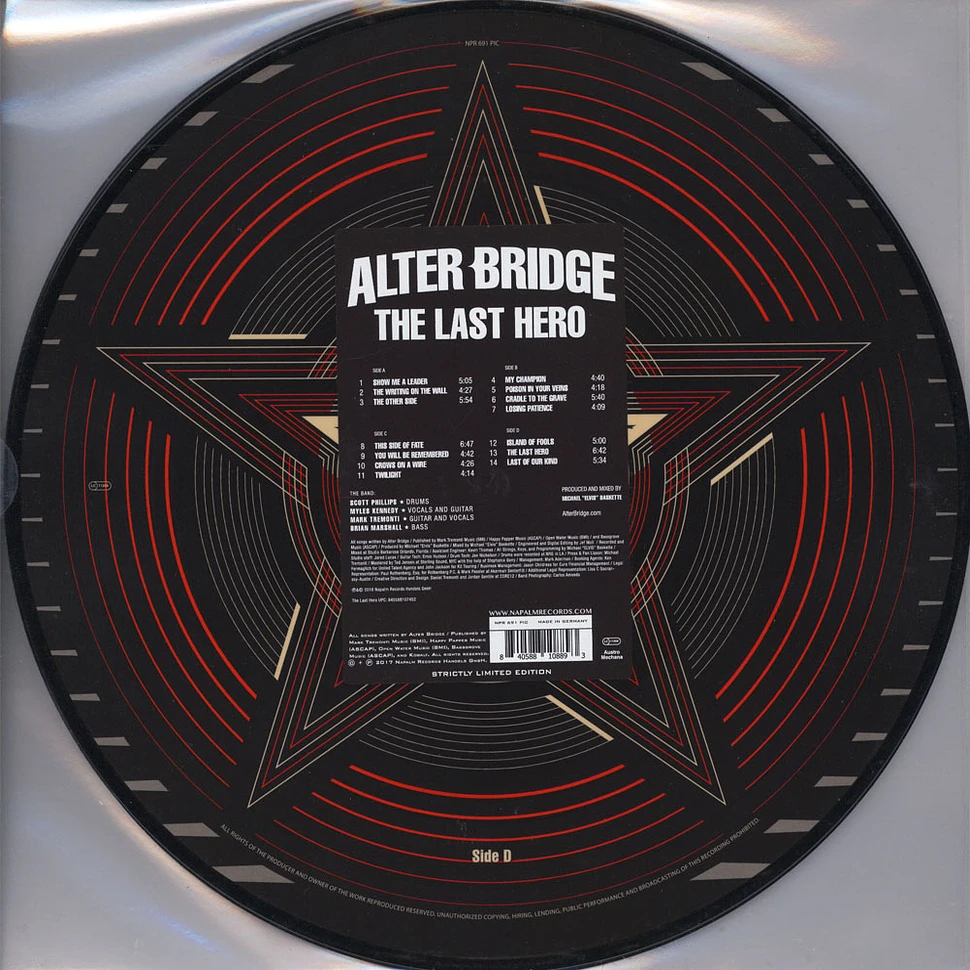 Alter Bridge - The Last Hero Picture Disc Edition