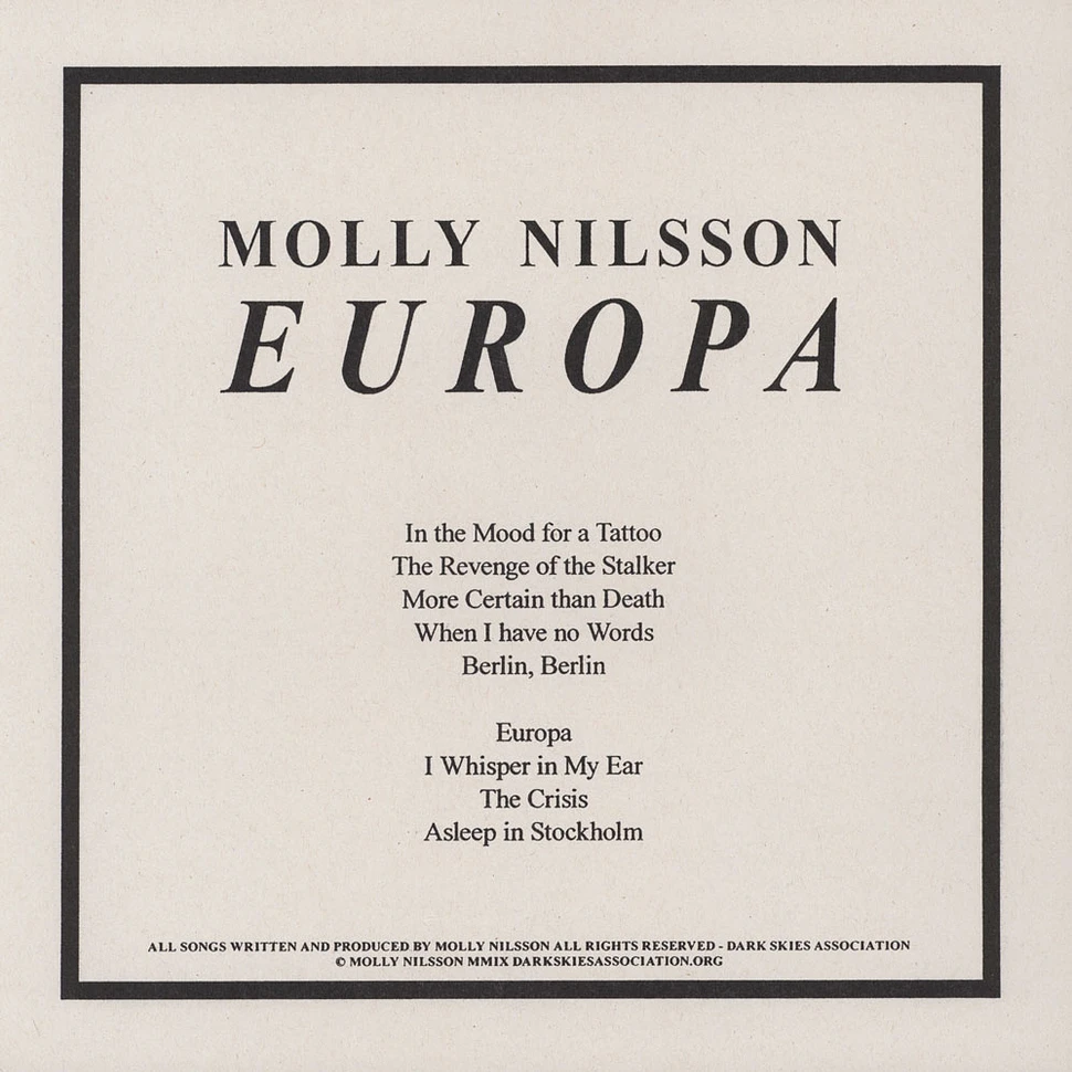 Molly Nilsson - Europa