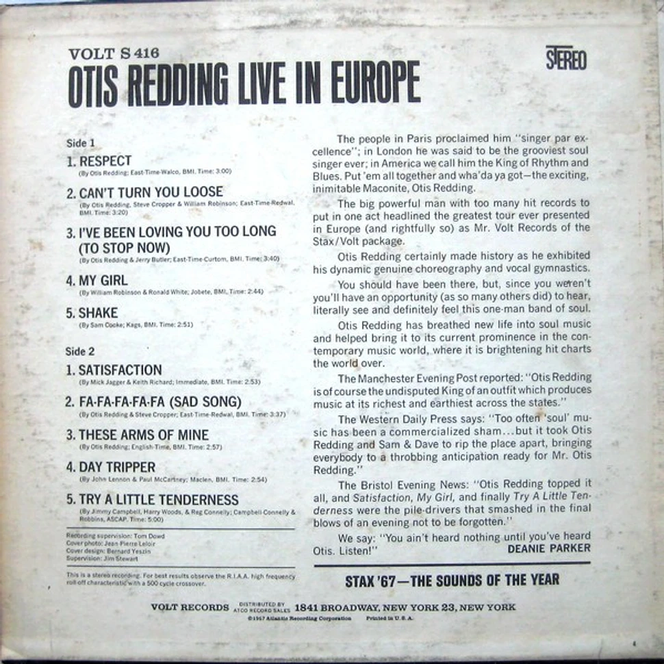 Otis Redding - Otis Redding Live In Europe