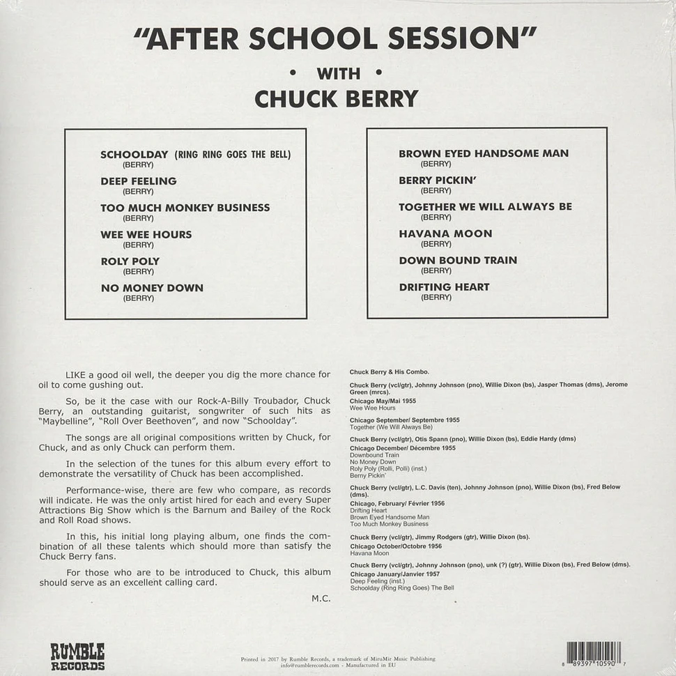 Chuck Berry - After School Session