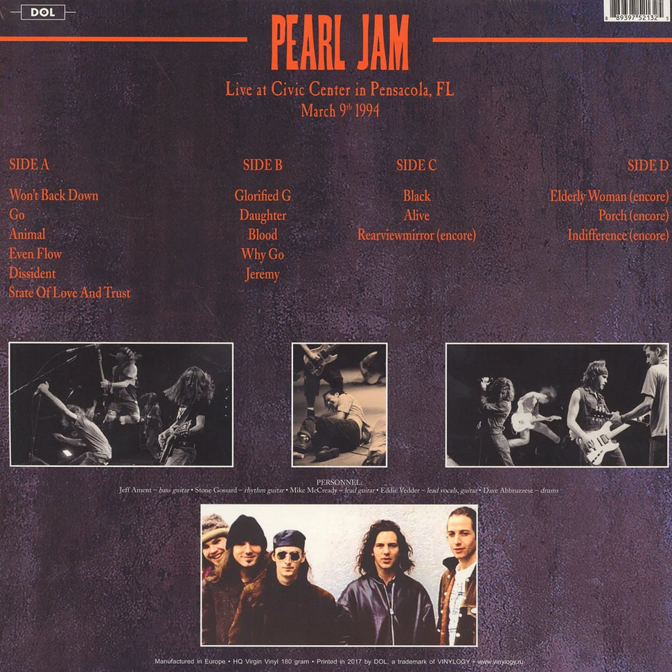 Pearl Jam - Live at Civic Center in Pensacola, FL, March 9th 1994