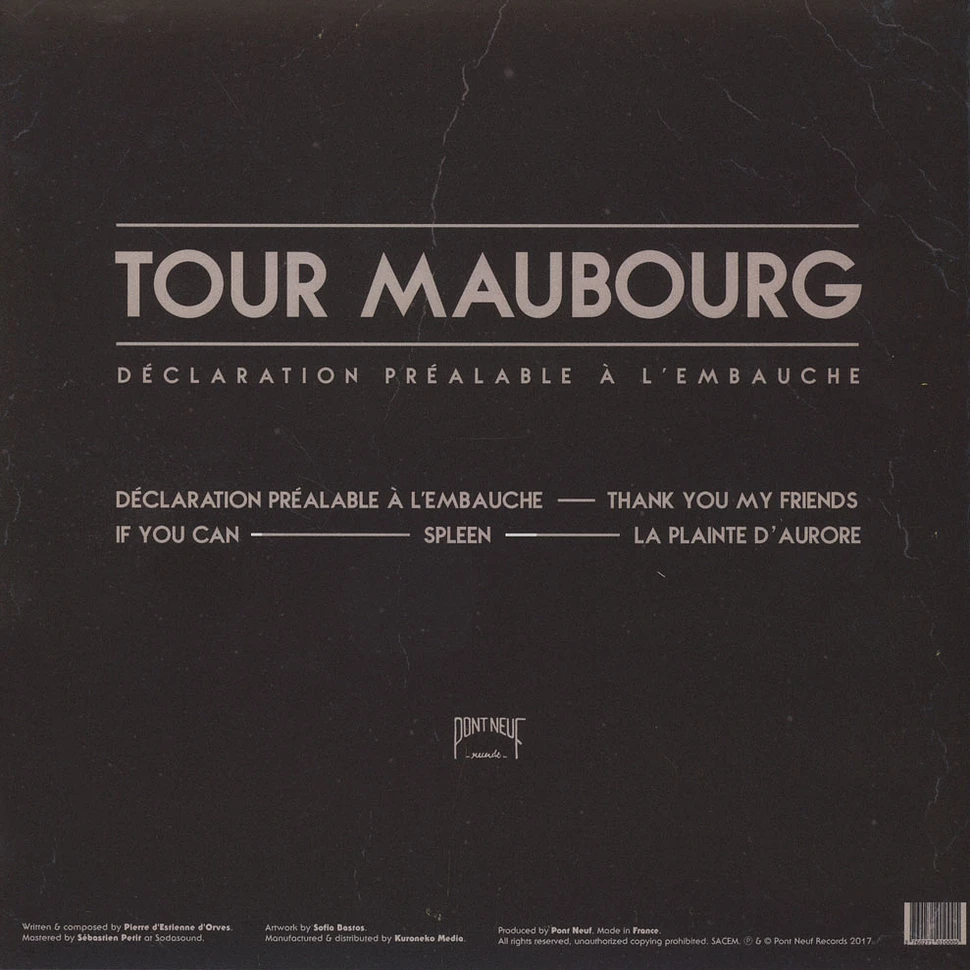 Tour Maubourg - Declaration Prealable A l'Embauche