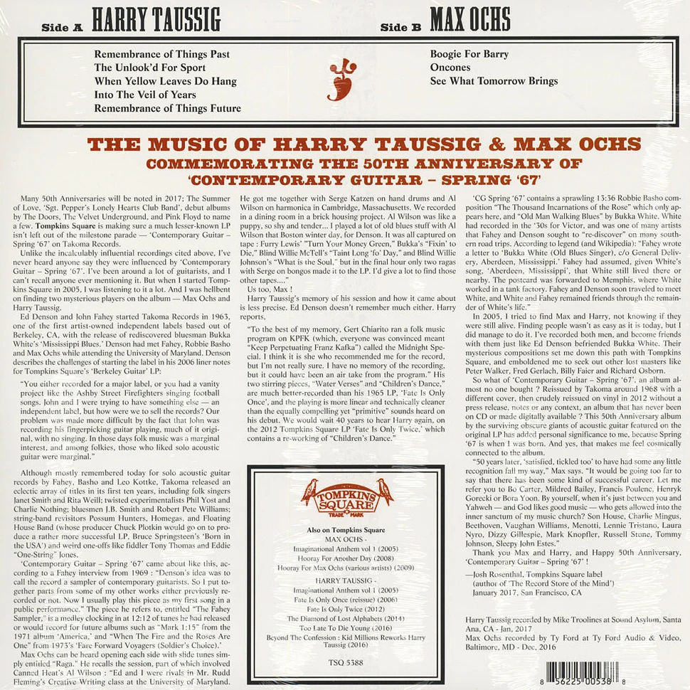 Harry Taussig & Max Ochs - The Music Of...