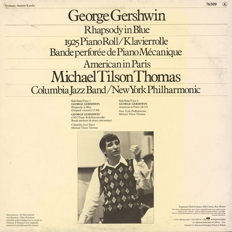 George Gershwin Accompanied By Michael Tilson Thomas Conducting The Columbia Jazz Band - Rhapsody In Blue - The 1925 Piano Roll