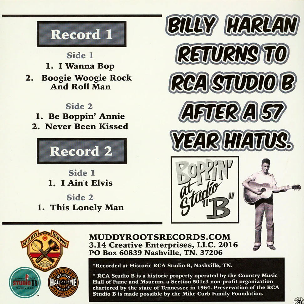Billy Harlan - Boppin' At Studio B