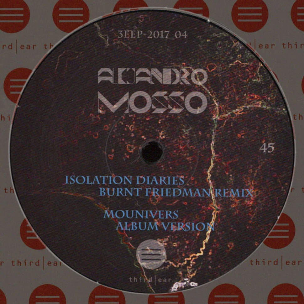 Alejandro Mosso - Isolation Diaries Ricardo Villalobos & Burnt Friedman Remixes