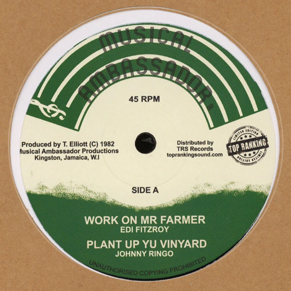 Edi Fitzroy/Johnny Ringo/Latty Guzang/The Roots Radics - Work On Mr Farmer / Plant Up Yu Vinyard / Muzical Organiza / Farmer Dub