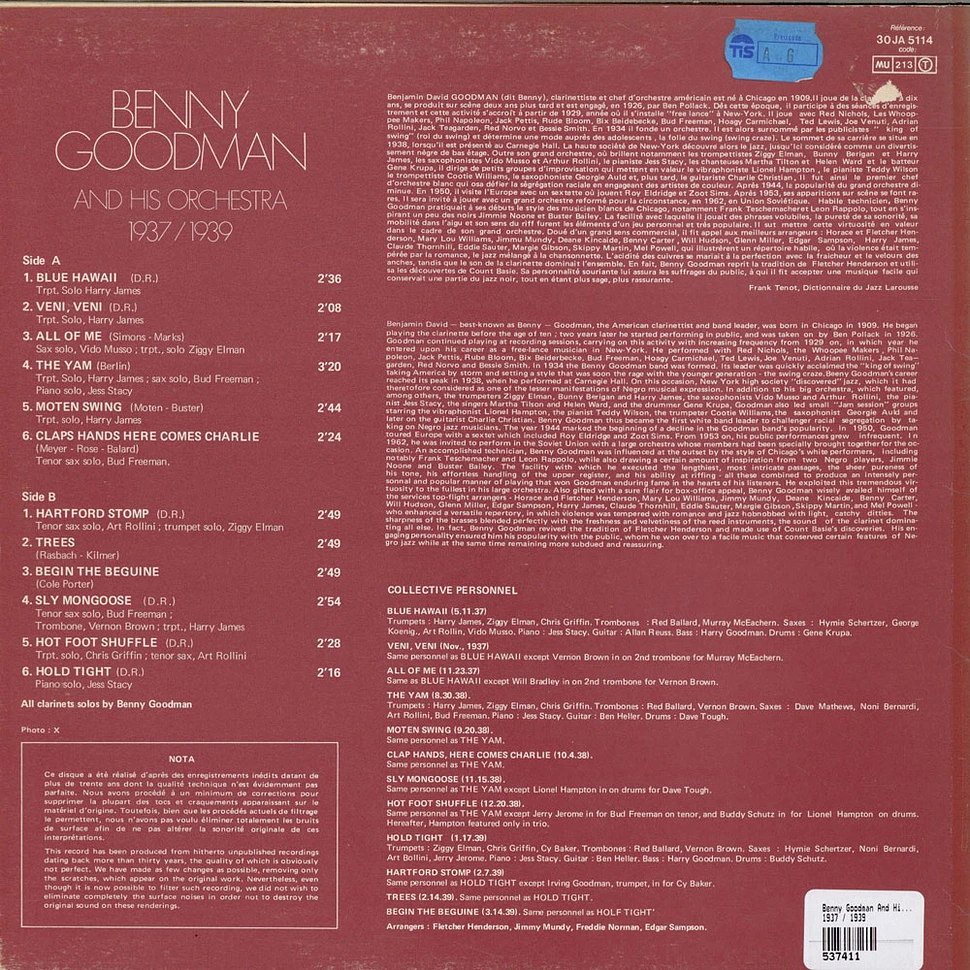 Benny Goodman And His Orchestra - 1937 / 1939