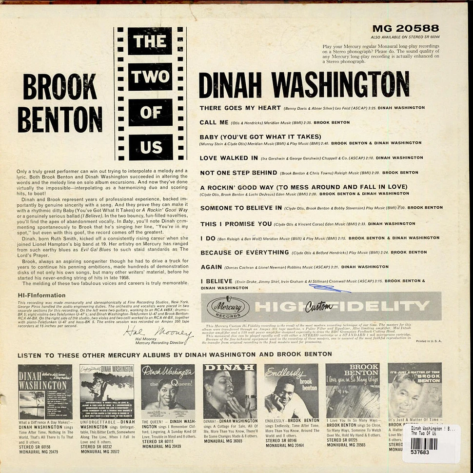 Dinah Washington ! Brook Benton - The Two Of Us
