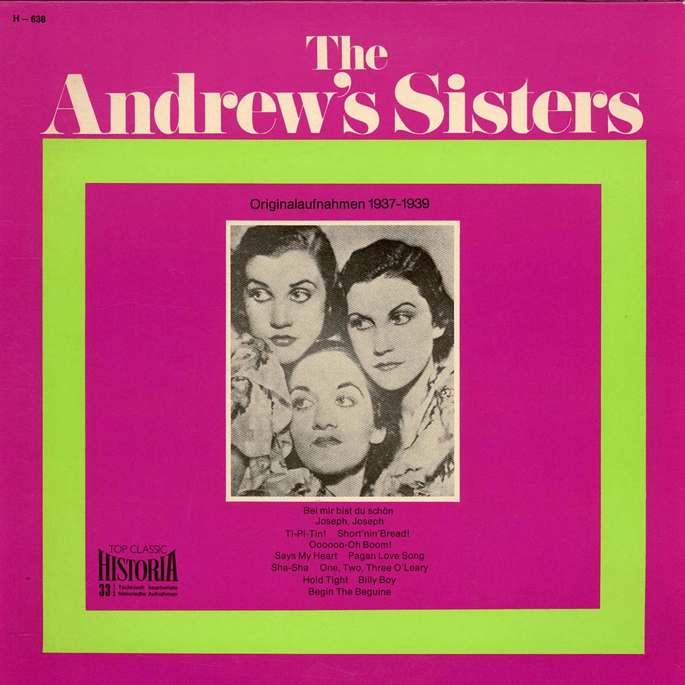 The Andrews Sisters - Originalaufnahmen 1937-1939