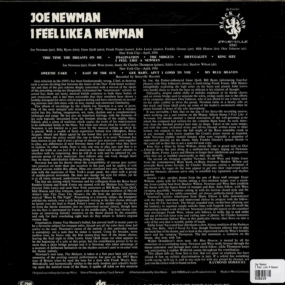 Joe Newman - I Feel Like A Newman