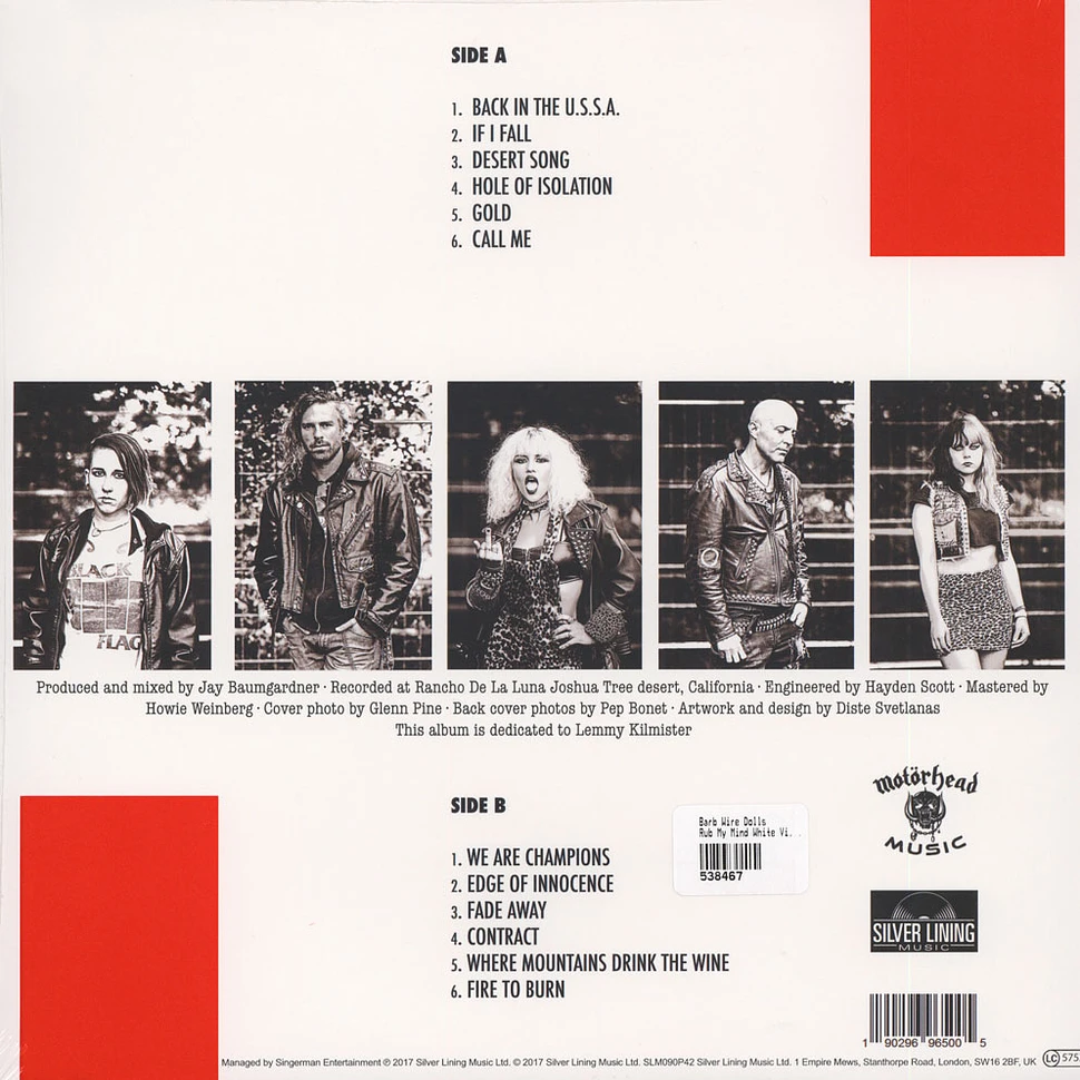 Barb Wire Dolls - Rub My Mind White Vinyl Edition