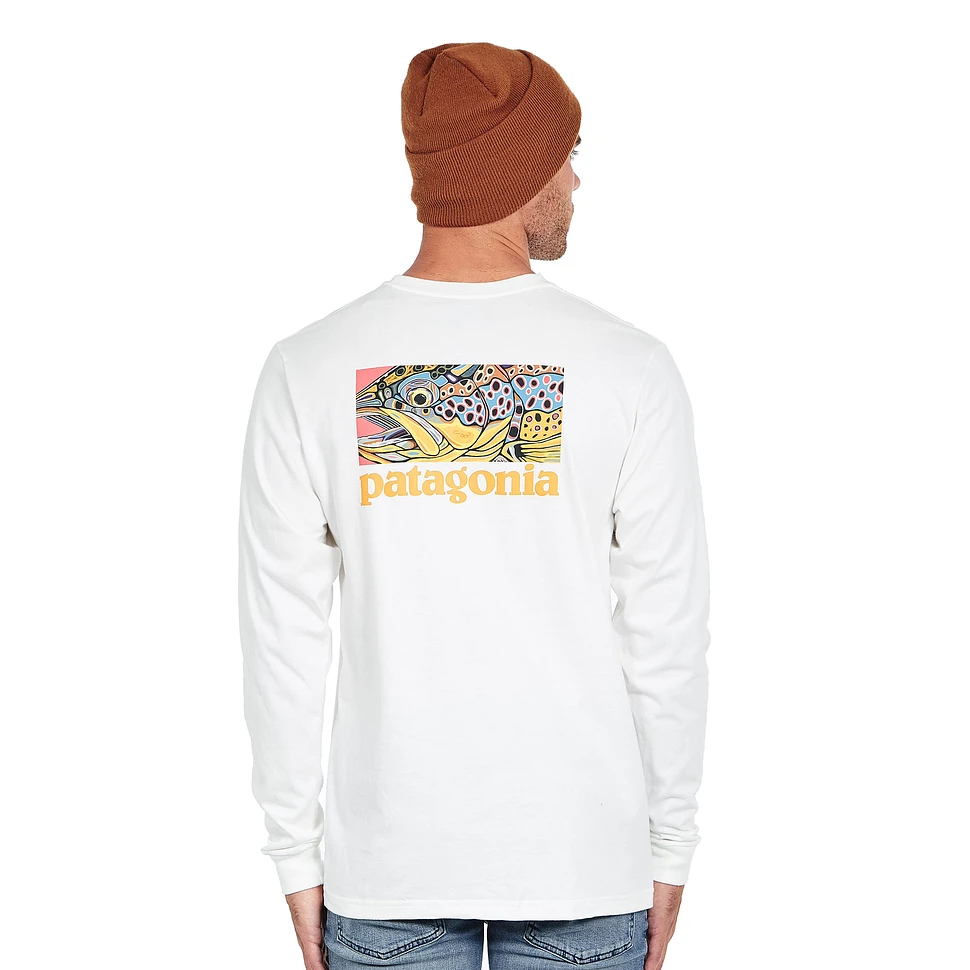 Patagonia - Long-Sleeved Eye of Brown World Trout Cotton T-Shirt