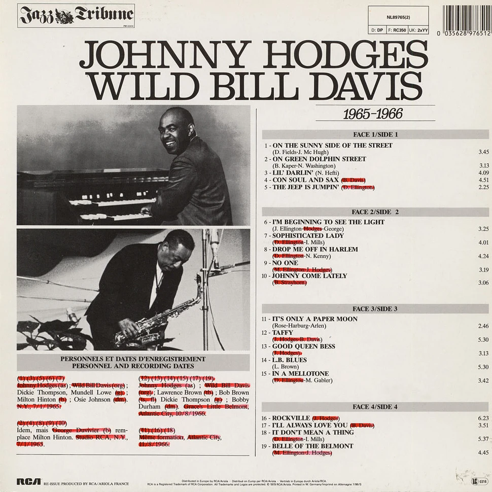 Johnny Hodges & Wild Bill Davis - Johnny Hodges And Wild Bill Davis (Volume 1 - 2 / 1965 - 1966)