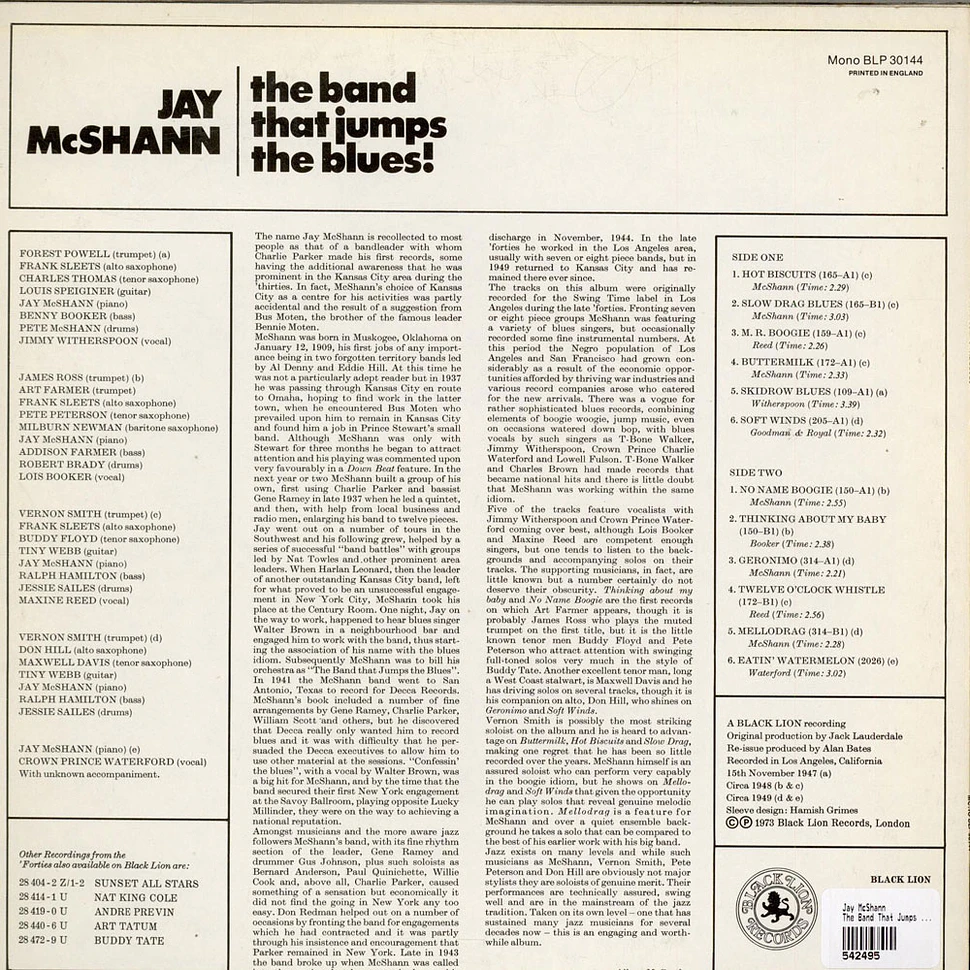 Jay McShann - The Band That Jumps The Blues!