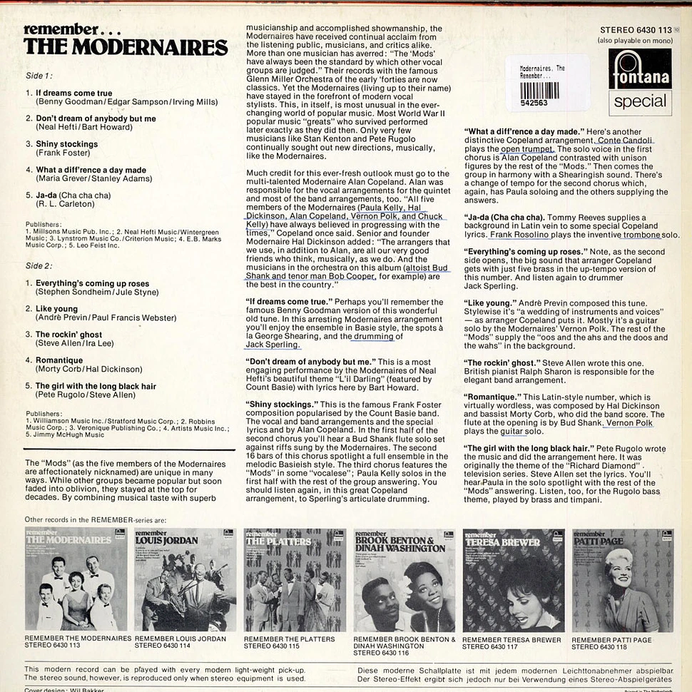 The Modernaires - Remember...