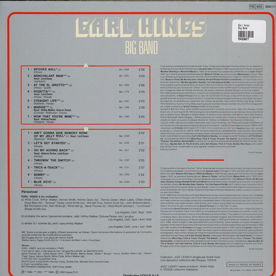 Earl Hines - Big Band