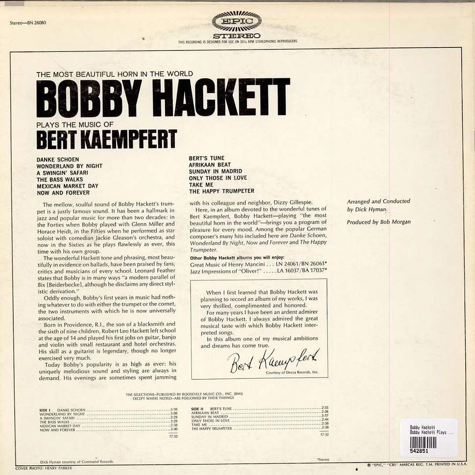 Bobby Hackett - Plays The Music Of Bert Kaempfert