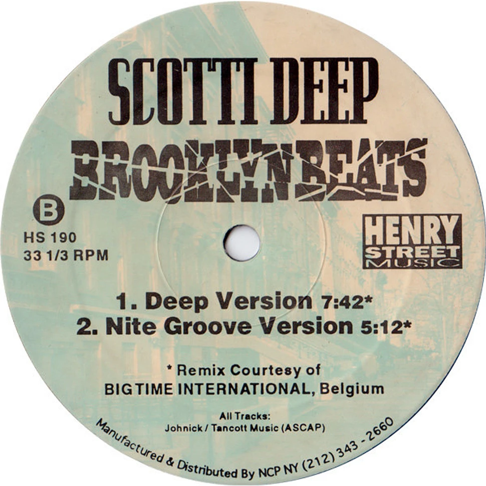 Scotti Deep - Brooklyn Beats Import Mixes