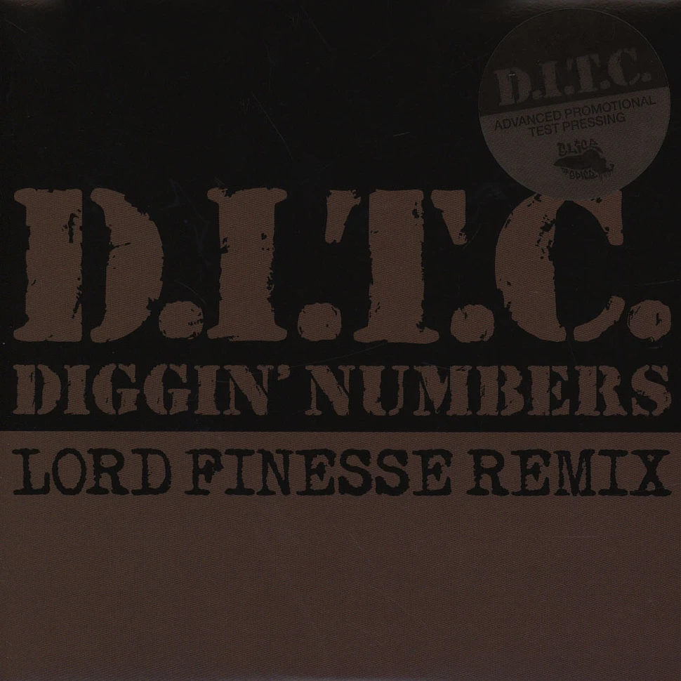 D.I.T.C. - Diggin' Numbers Ink Stamped Test Press