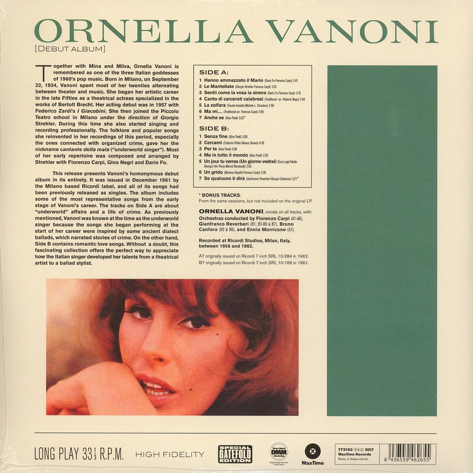 Ornella Vanoni - Debut Album Deluxe Gatefold Edition