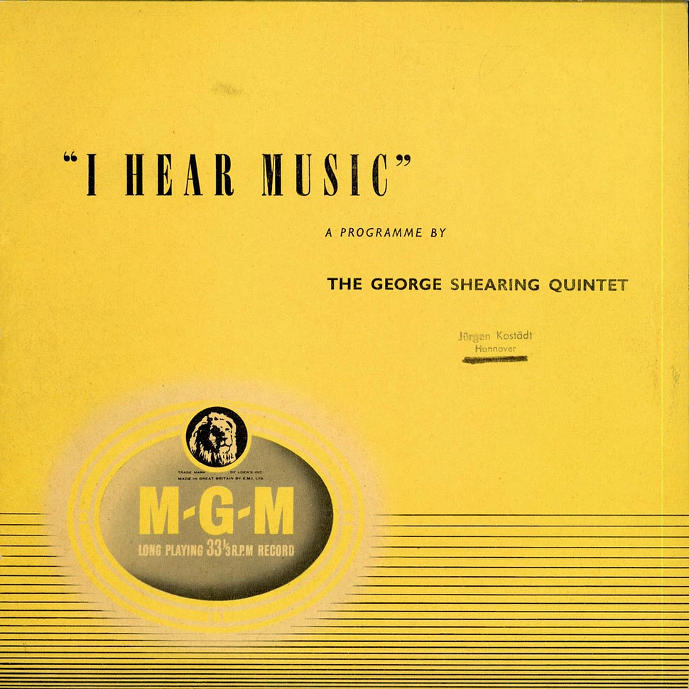 The George Shearing Quintet - I Hear Music