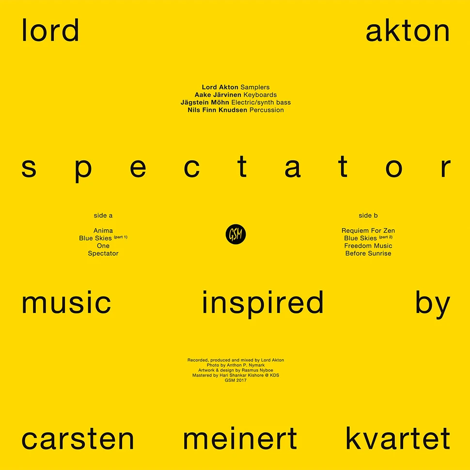 Lord Akton - Spectator: The Music Inspired By Carsten Meinert Kvartet