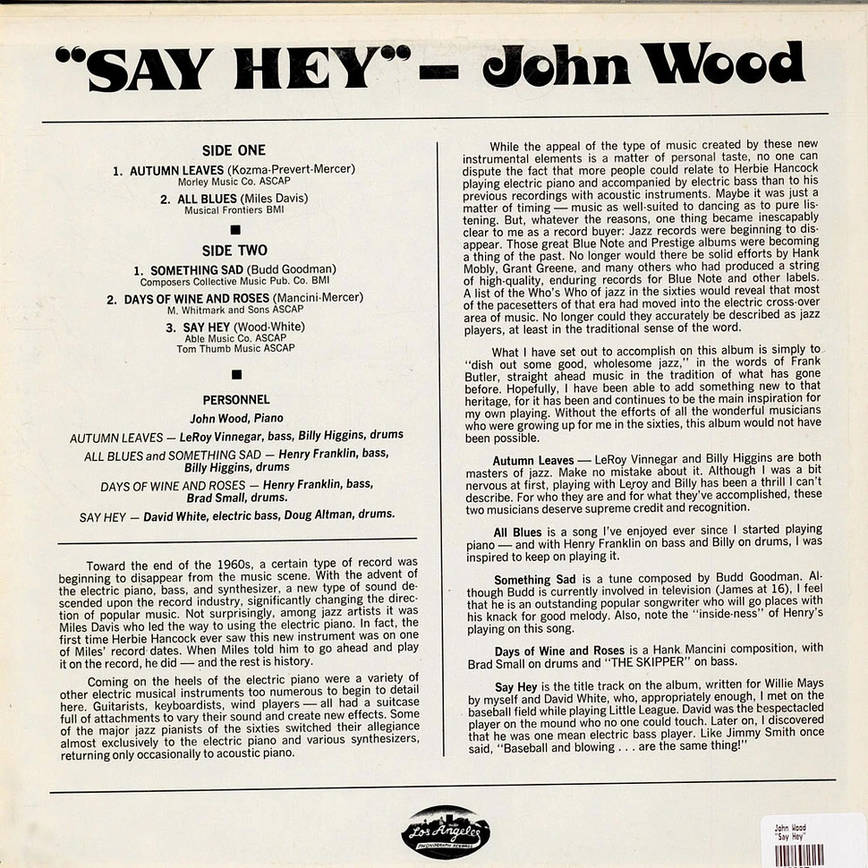 John Wood - "Say Hey"