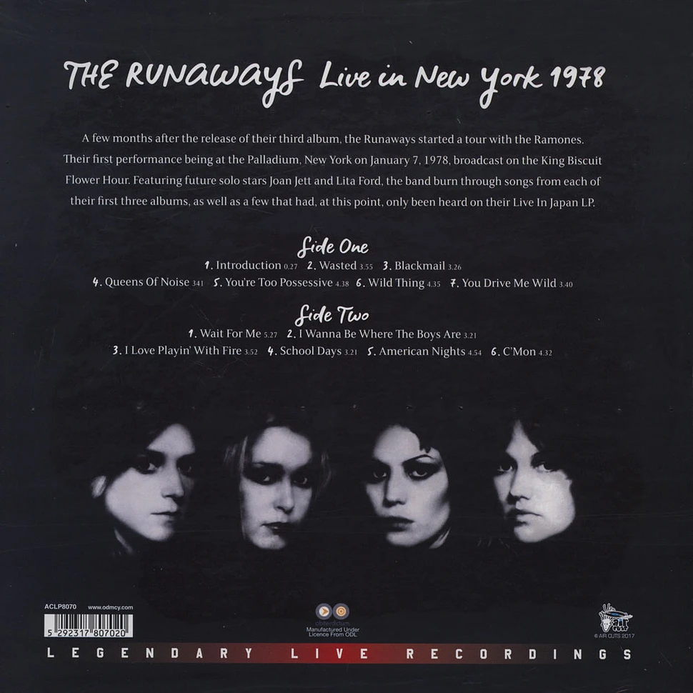 Runaways - Live In New York 1978