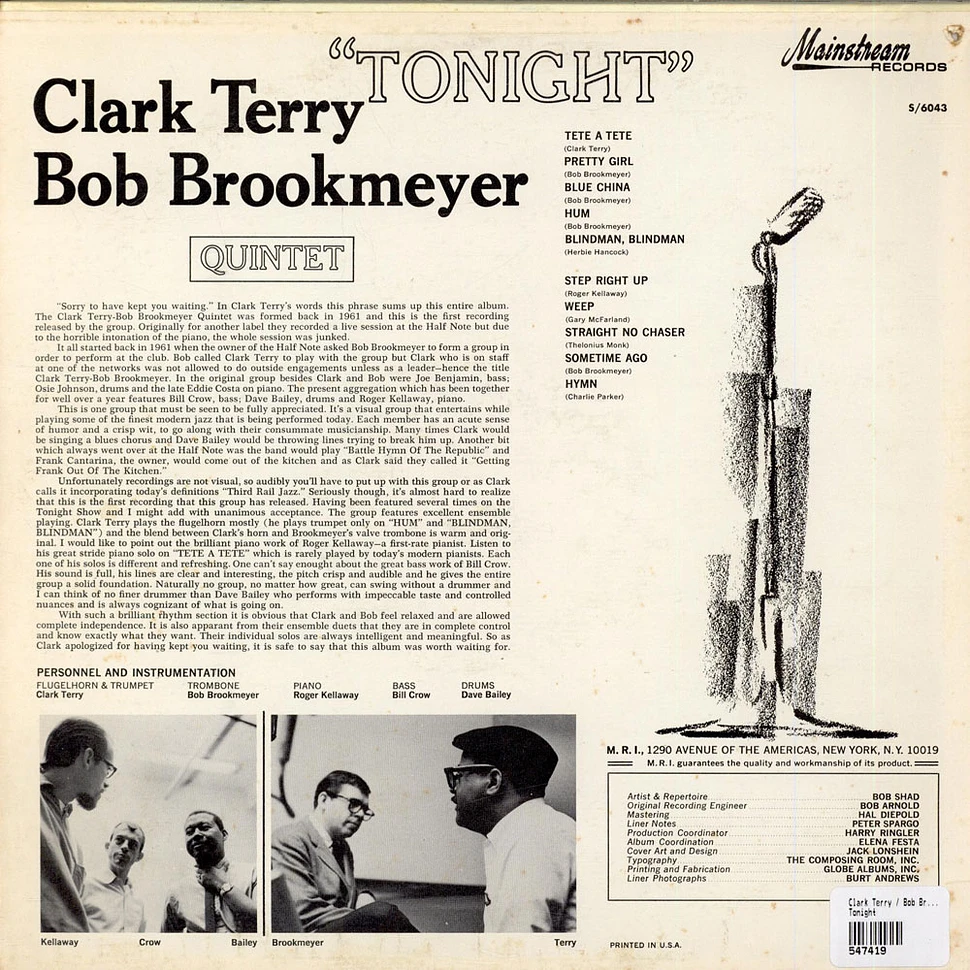 Clark Terry / Bob Brookmeyer Quintet - Tonight