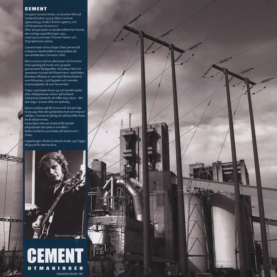Cement - Utmaningen Black Vinyl Edition